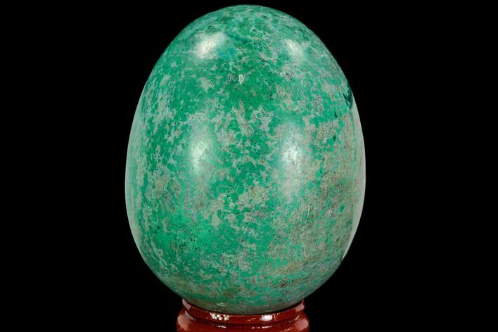 Polished Chrysocolla & Malachite Egg - Peru #108806